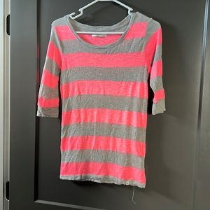 Gray and Pink Abercrombie Sweater
